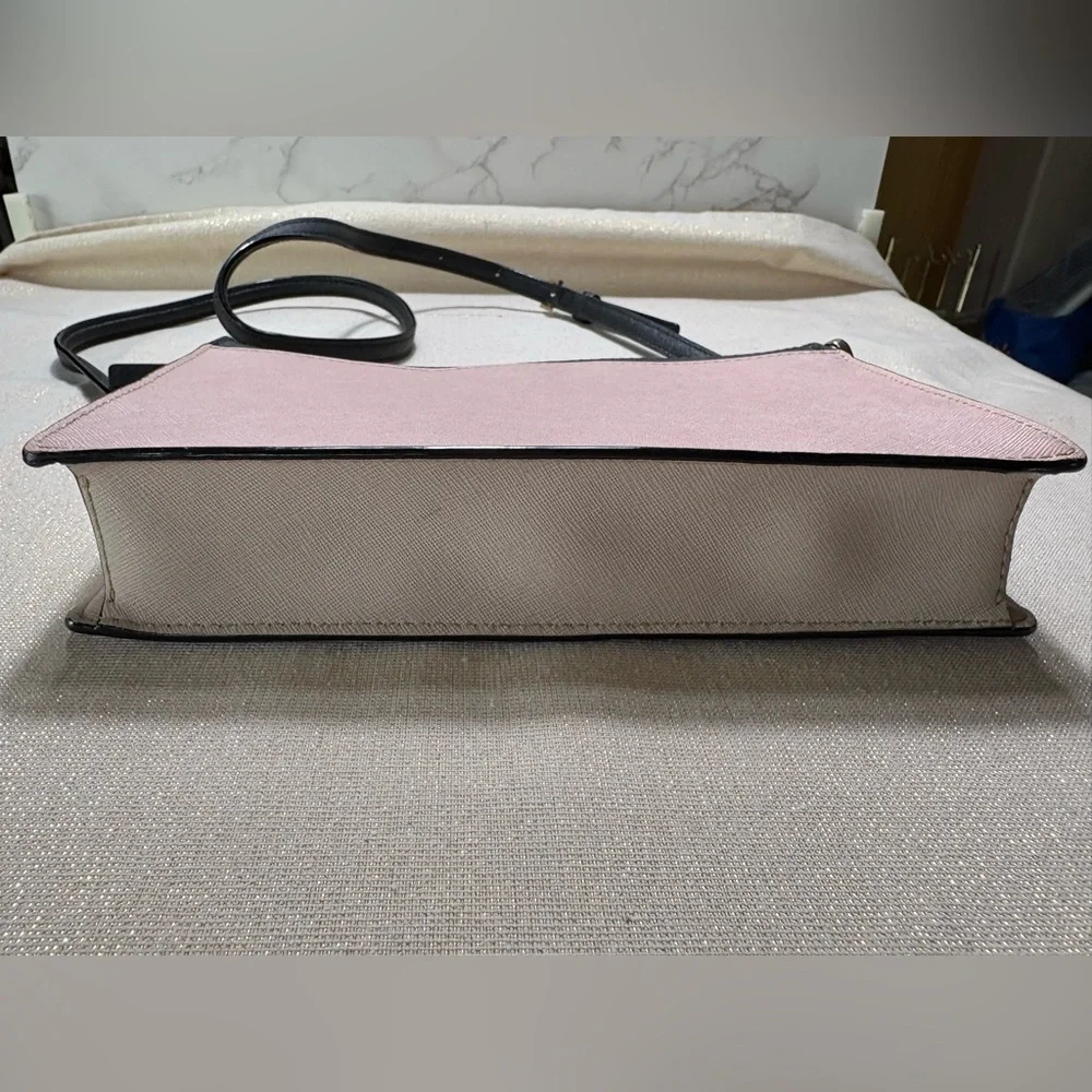 Kate Spade Pink/Black Leather Cameron Clarise Crossbody Bag-Gold Hardware EUC - Picture 2 of 8